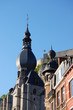 Detail of a old architecture church tower and castle