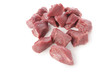 Foto: wild boar meat cut into cubes wild boar meat cut into cubes