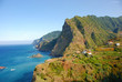 Madeira Island - rocks, blue sky and atlantic ocean