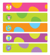 Set of colorful web banners