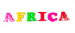 africa written in fridge magnets