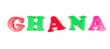 ghana written in fridge magnets