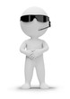 3d small people - security guard
