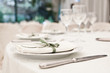 elegant decoration of table in a restaurant