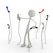 Figur im Telefonchaos