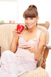 woman with cup