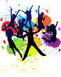 vector background of kids jumping vector background of kids jumping