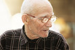 Senior man in eyeglasses outdoor portrait