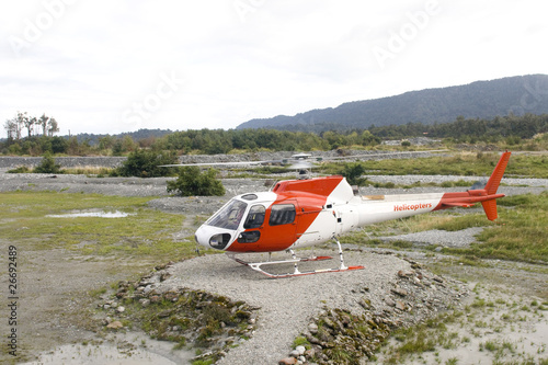 Photo: Helicopter ready for take off with tourists Helicopter ready for take off with tourists