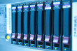 cluster of hard drives