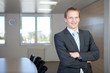 Young business man in a meeting room
