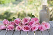 Beautiful roses and a antique vase Beautiful roses and a antique vase