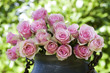 Beautiful roses in a antique vase Beautiful roses in a antique vase