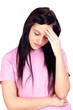 Worried girl with headache