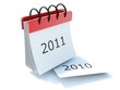 2011 calendar icon isolated on white