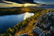 Lake at sunrise