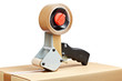 Packaging tape dispenser and shipping box Packaging tape dispenser and shipping box