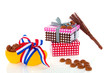 gingernuts and presents in decorated clog for Dutch sinterklaas