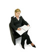 Business woman with notepad