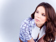Pretty woman with the casual make-up
