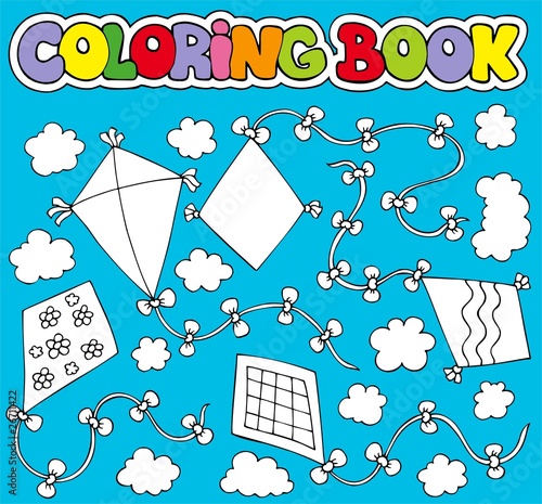 Coloring Pictures Of Kites. Coloring book with various
