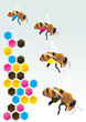 Abeilles et imprimerie, vecteur Abeilles et imprimerie, vecteur