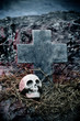 Halloween stone cross