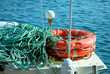 fishing objects and tackles by the ship