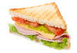 sandwich with ham and vegetables sandwich with ham and vegetables