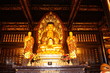Buddhist Temple. Golden statue of Buddha. Buddhist Temple. Golden statue of Buddha.