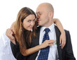 Photo: Woman pulls money out of pocket businessman Woman pulls money out of pocket businessman