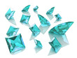 Array of Square Aquamarine Gemstones Array of Square Aquamarine Gemstones