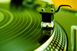 Turntable playing vinyl record