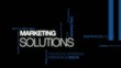 Marketing solutions tag cloud text animation Marketing solutions tag cloud text animation