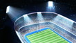 Lighted rugby stadium.
