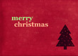 merry christmas postcard with a tree