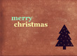 merry christmas postcard with a tree