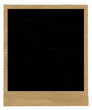 vintage empty photo frame isolated on white