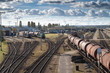Photo: Transportation on a railway Transportation on a railway