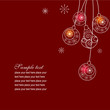 Vector christmas background with contour balls Vector christmas background with contour balls