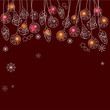 Vector christmas background with contour balls Vector christmas background with contour balls