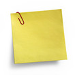 Yellow Note with paper clip