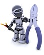 robot with wire cutters and cable