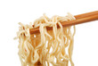 Instant noodles on white background