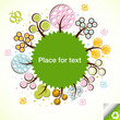 Globe with tree vector background concept