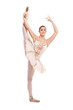 A beautiful ballerina dancer making a ballet