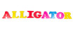 alligator written in fridge magnets