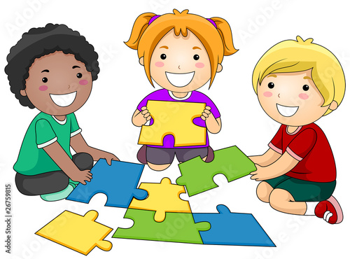 Vector: Puzzle Kids Puzzle Kids
