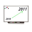 Objectif 2011 sur un tableau blanc