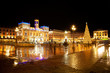 Main square of Valladolid ornated for Christmas